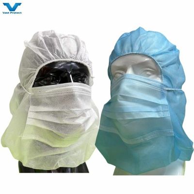 사용자 지정 로고 보라색 일회용 비 직물 PP 닌자 발라클라바 후드 얼굴 마스크