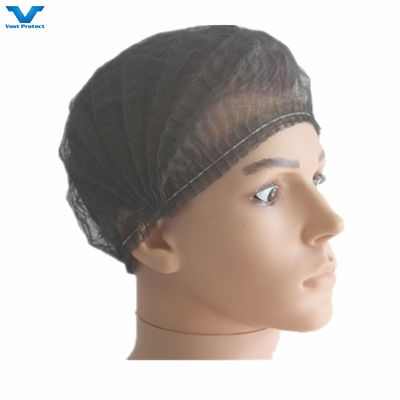 18 "검은 일회용 직물 PP 클립 스트립 부판 헤어넷 모브 모프