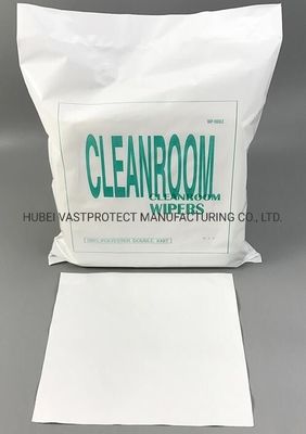 120GSM ESD 안티 정적 린트 무료 100% 폴리에스터 흰색 청정실 와이퍼 사용자 정의