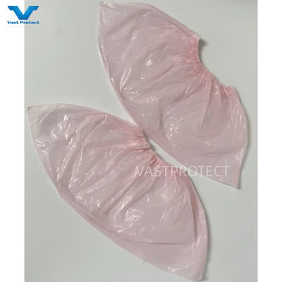맞춤형 일회용 PE 핑크 신발 덮개 실험실용 방수 재료 17 x 40cm