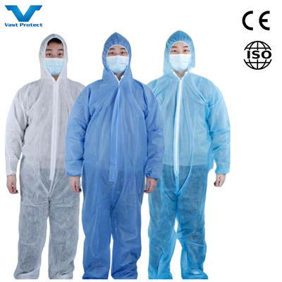 CE 타입 5 6 직무상복 한꺼번에 쓰일 수 있는 OEM 보호복 블루 화이트 오렌지