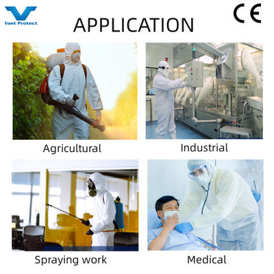 항 정적 Tyvek 400 코버럴 타입 5 6 마이크로 포러스 안전 PPE 일회용 코버럴