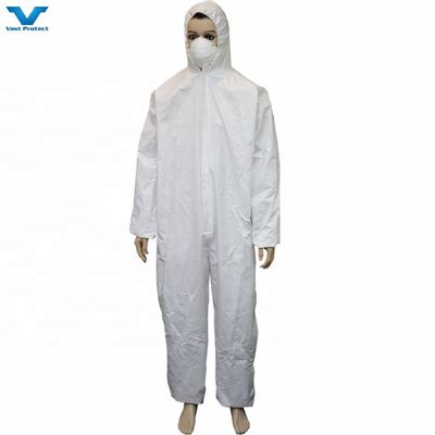 PPE 슈트 타입 4 5 6 SMS PP 마이크로 포러스 커버복 산업 안전