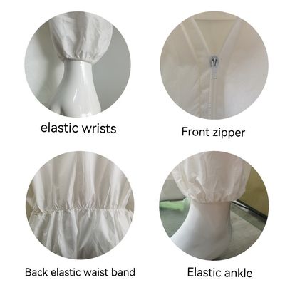 무료 샘플 제공 Hooded 보호복 타입5 6 En1149 일회용 슈트 S-5XL