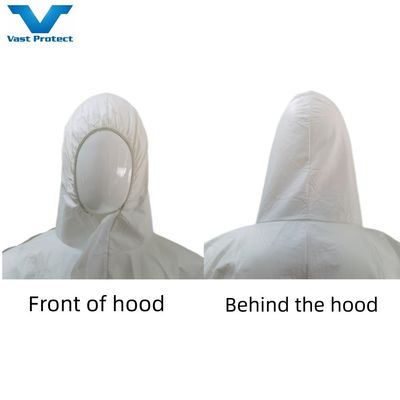 안전보호용 백색 S-5XL CE 인증형 5/6 마이크로 포러스 Hooded 코버콜