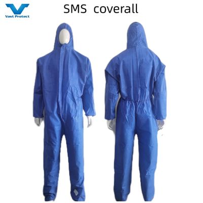SMS OEM 일회용 CE 타입5 6 보호복 유니섹스 성별용 먼지 막복