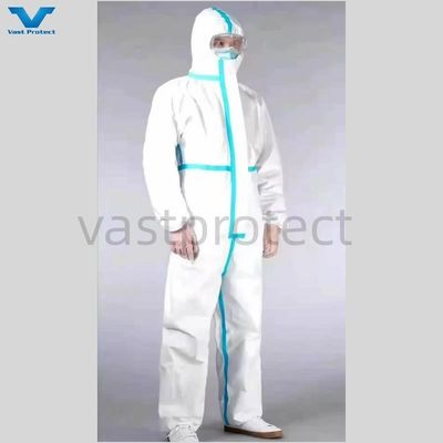 맞춤형 S-5XL CE 타입 4 5 6 50GSM-70GSM 마이크로포러스 산업용 일회용복