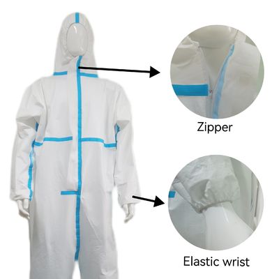 맞춤형 S-5XL CE 타입 4 5 6 50GSM-70GSM 마이크로포러스 산업용 일회용복