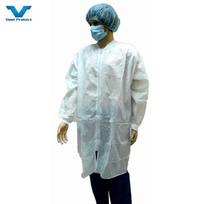 방수 직물 실험실 코트 일복 방문자 폐쇄 지퍼 OEM 허용