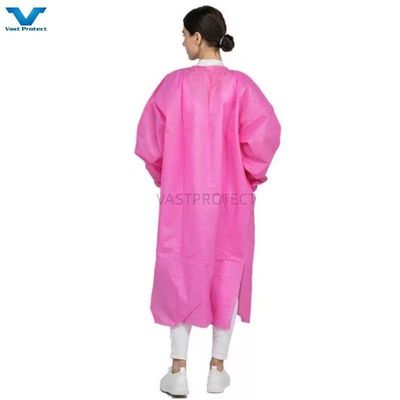 일회용 SMS 40GSM 방수 산업용 CE 먼지 방지 실험실 코트 봄 가을