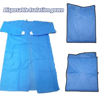 VASTPROTECT-501 숨쉬는 수술 드레스 부드러운 하이포 알레르기 항원 티 백 스타일 En1149 항 정지성 성인 사이즈 파란색