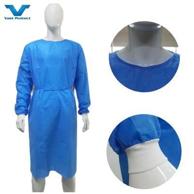 일회용 수술 장옷 VPT-501 부드러운 파란색 보호 액체 항 정적 적 공급