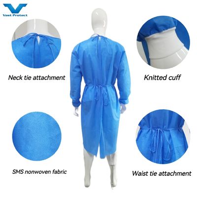 적절한 공급 VASTPROTECT 파란색 수술 장옷 가꾸기 위해 부드러운 반 정적 보호 주문 가능