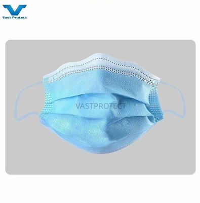 ISO13485 일회용 먼지 마스크 파란색 귀 ループ 타입 1 층 3 플라이