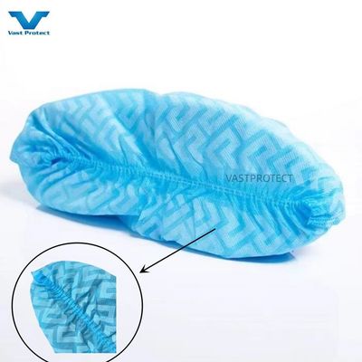일회용 PP 신발 커버 10g 블루 안티 슬리프 OEM 17 X 41cm