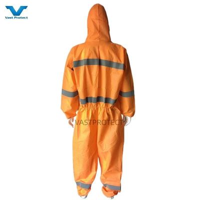 OEM 승인 5 6 산업용 PPE 오렌지 SMS 반사 테이프가 있는 일회복