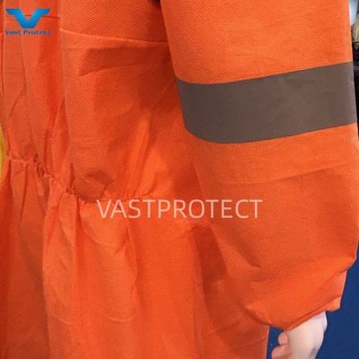 OEM 승인 5 6 산업용 PPE 오렌지 SMS 반사 테이프가 있는 일회복