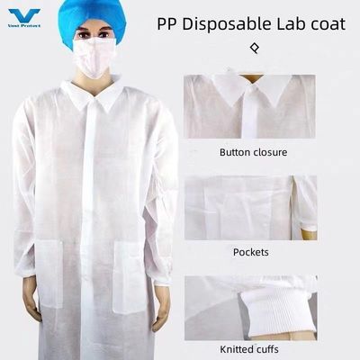생산 20000PCS/Day OEM CE 승인과 함께 비조직 PP 일회용 방문자 실험실 코트