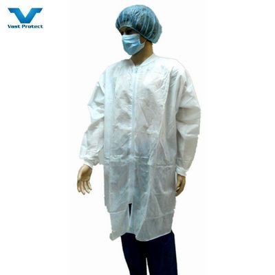 1회용 방문자 실험실 코트 의사 간호사 직선 마이크로 포러스 / PP / SMS 비조직 PP