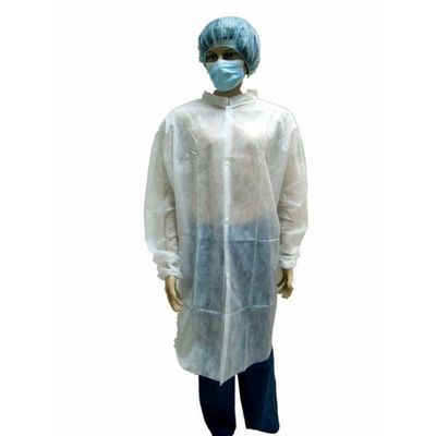 봄 / 가을 시즌 OEM 식품 산업 방문객을위한 맞춤형 비 직물 PP 실험실 코트