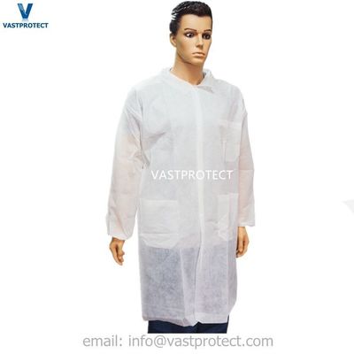 유연 수갑 지퍼 마법 테이프 벨코 주머니 직무가 아닌 PP 실험실 코트 M L XL XXL 사이즈