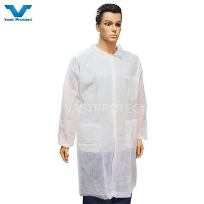 유연 수갑 지퍼 마법 테이프 벨코 주머니 직무가 아닌 PP 실험실 코트 M L XL XXL 사이즈
