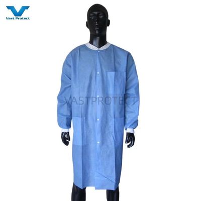 보호용 일회용 PP/SMS/산업 안전에 유니섹스용 마이크로포러스 Tyvek 실험실 코트