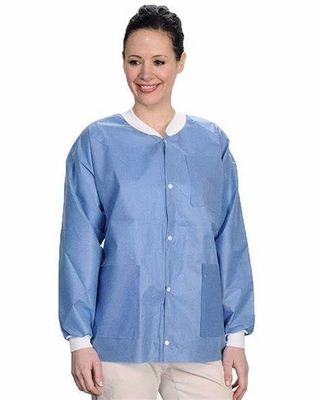 일회용 실험실 재킷 코트 32 인치 긴 허프 길이 작업 드레스 옷 S-2XL 무료 샘플