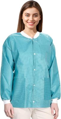 일회용 실험실 재킷 코트 32 인치 긴 허프 길이 작업 드레스 옷 S-2XL 무료 샘플