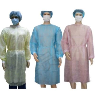 AAMI 레벨1/2/3과 함께 목 뒤쪽과 허리 뒷쪽의 닫기 넥타이 성인 격리 드레스