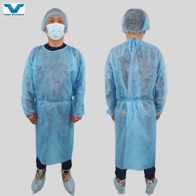 30-50GSM En13795 일회용 의류 방수성 SMS/PP/PP PE 격리복