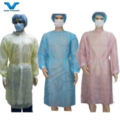 30-50GSM En13795 일회용 의류 방수성 SMS/PP/PP PE 격리복