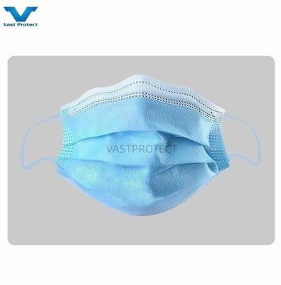 ISO13485 인증서 에어loop Typeiir 3ply 얼굴 마스크와 함께 파란색 일회용 먼지 마스크